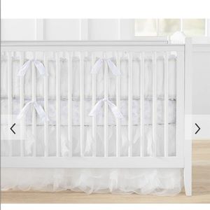 Pottery Barn Kids Something Blue Crib Skirt by Monique Lhuiller